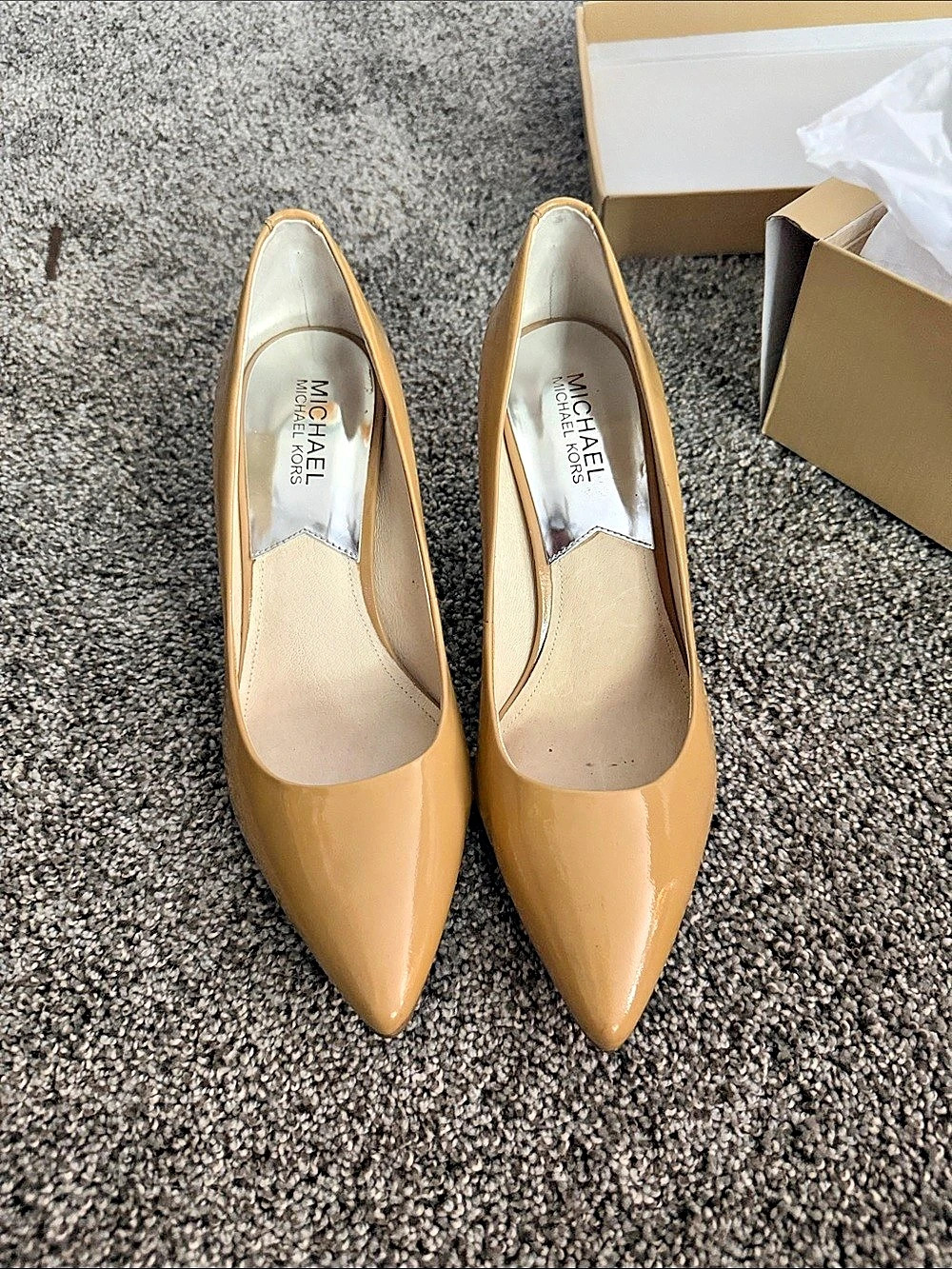 Michael Kors MK-Flex Kitten Pump Pointed Toe Brown US 8.5